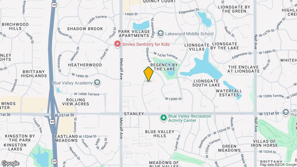 6628 W 149th Terrace Map and Location Details