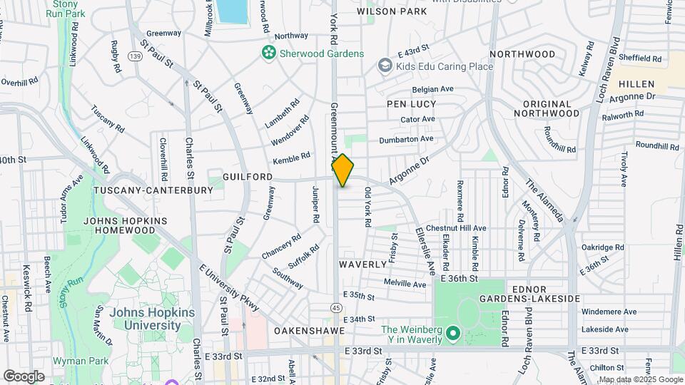 3801 Greenmount Ave Mapa y Detalles de la Ubicación