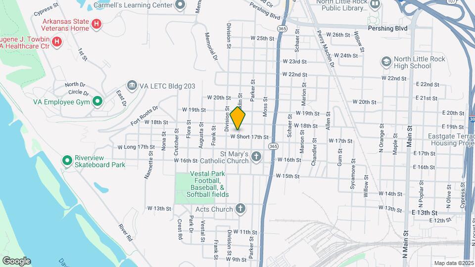 1401 W Short 17th St Map and Location Details