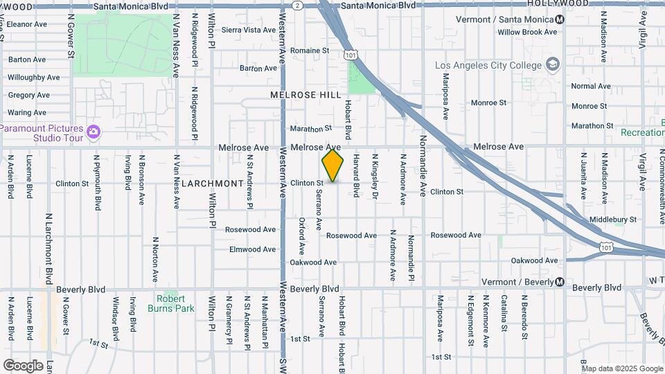557 N Hobart Blvd Map and Location Details
