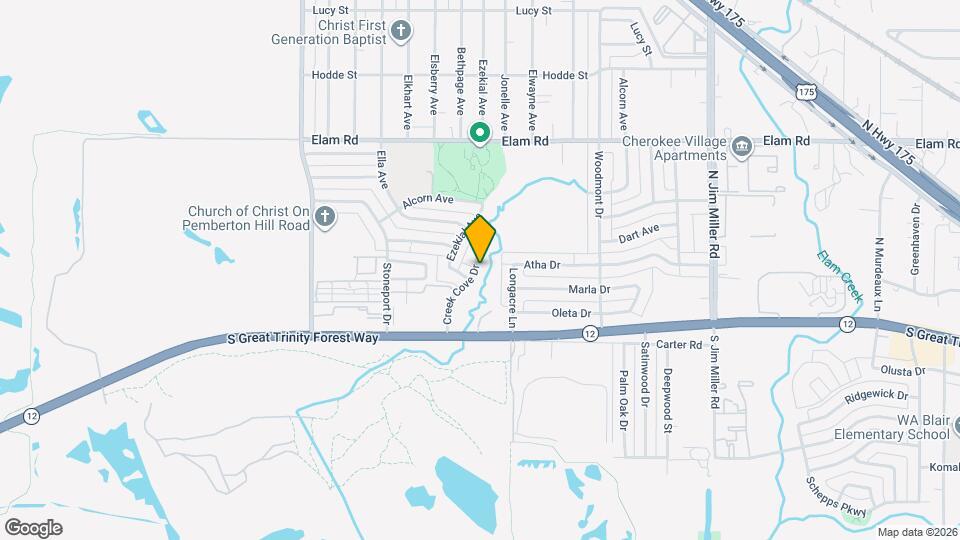 216 Creek Cove Dr Map and Location Details