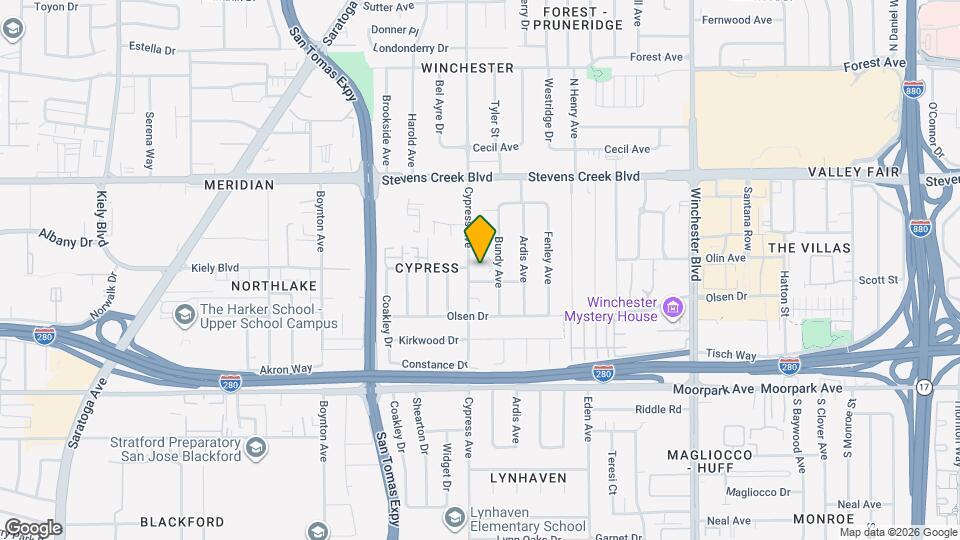 434 Cypress Ave Mapa y Detalles de la Ubicación