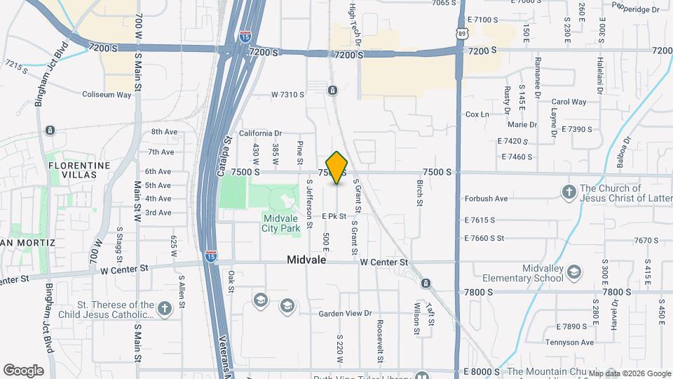 7622 S Lincoln St Map and Location Details