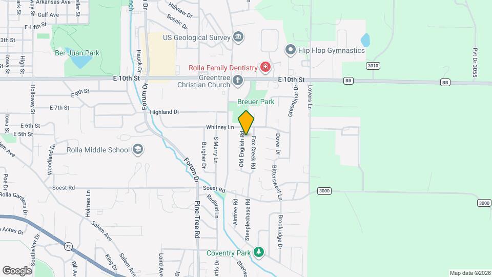 404 Old English Rd Map and Location Details