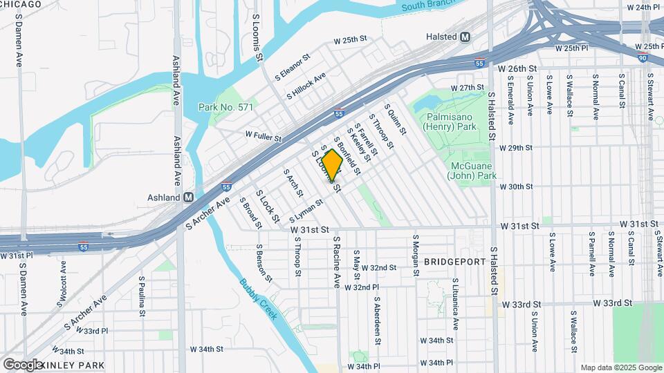 2974 S Loomis St, Unit 1st Floor (front building) Map and Location Details