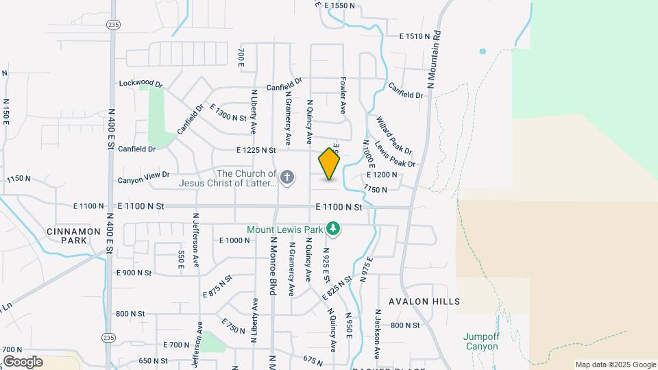 930 E 1150 N Map and Location Details