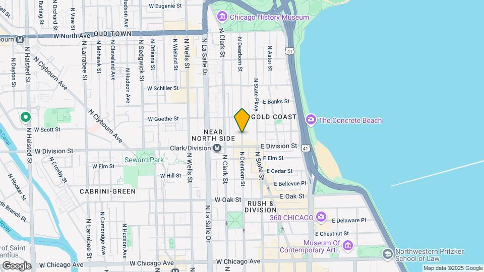 1235 N Dearborn St Map and Location Details