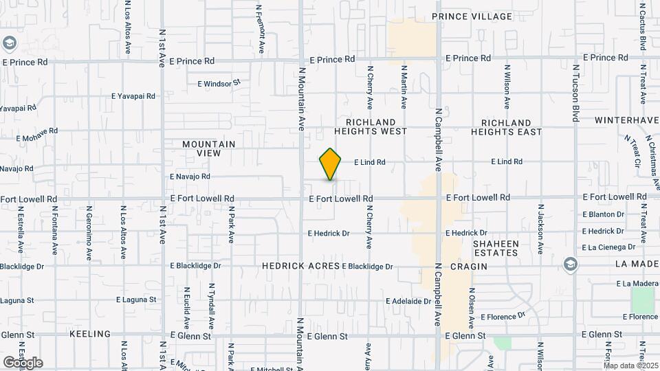 1355 E Fort Lowell Rd Mapa y Detalles de la Ubicación