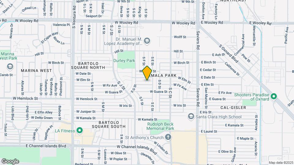 633 W Fir Ave Map and Location Details