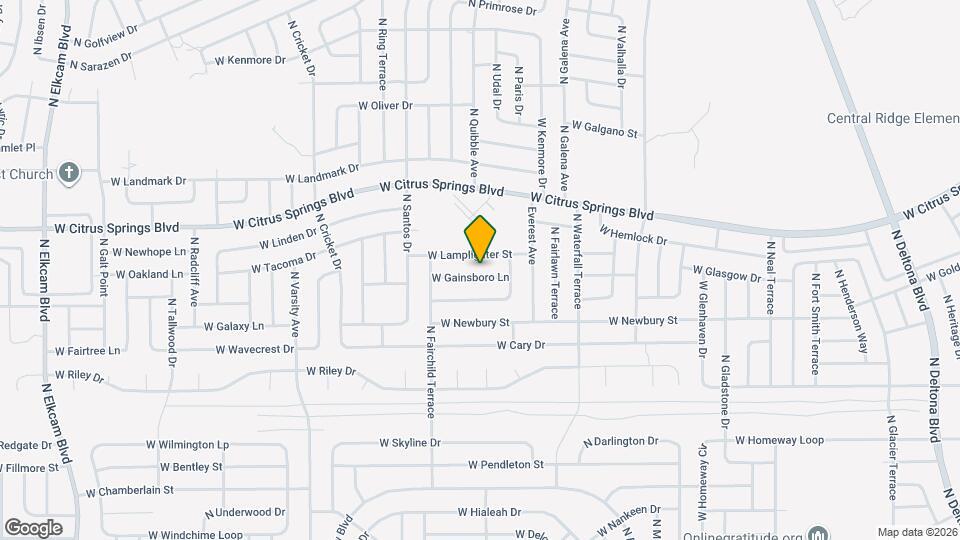 1555 W Gainsboro Ln Map and Location Details