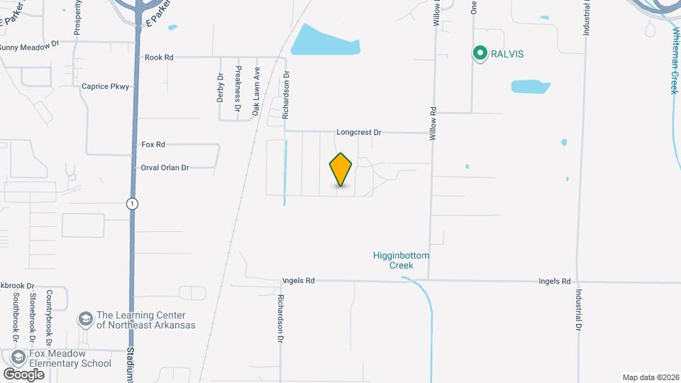 3832 Glitterman Dr Map and Location Details