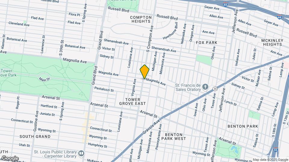 3152 Magnolia St Map and Location Details