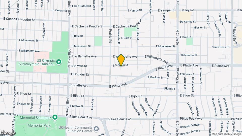 2405 E St Vrain St-Unit -103 Map and Location Details