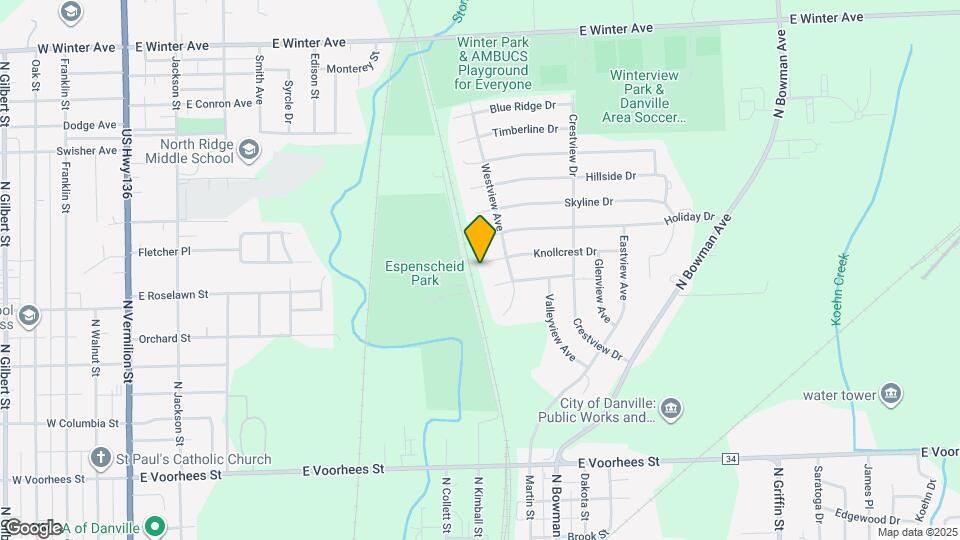 802 Knollcrest Dr Map and Location Details