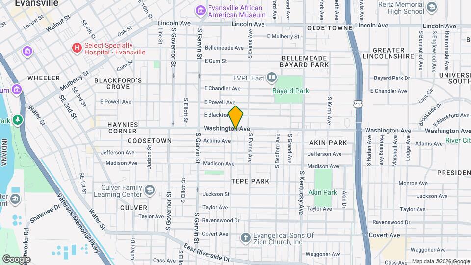 755 Washington Ave Map and Location Details