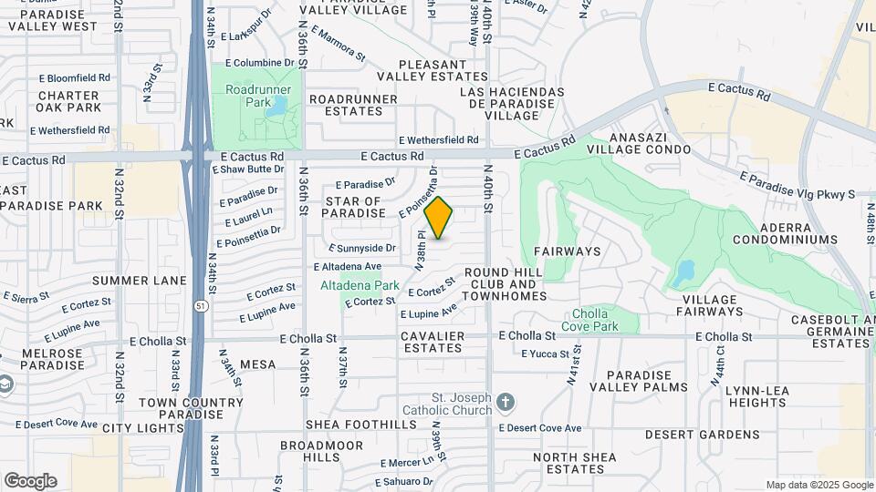 3839 E Sunnyside Dr Map and Location Details