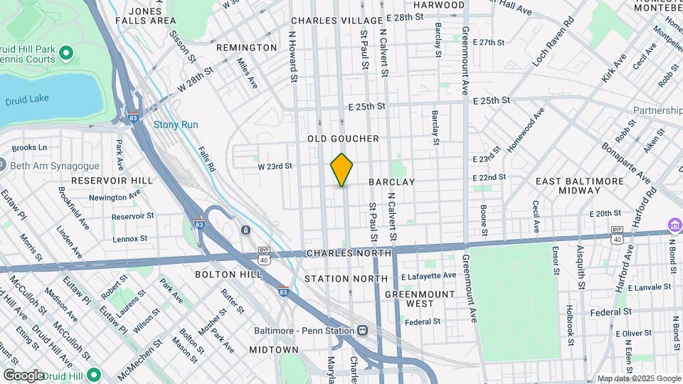 2116 N Charles St-Unit -2F Map and Location Details