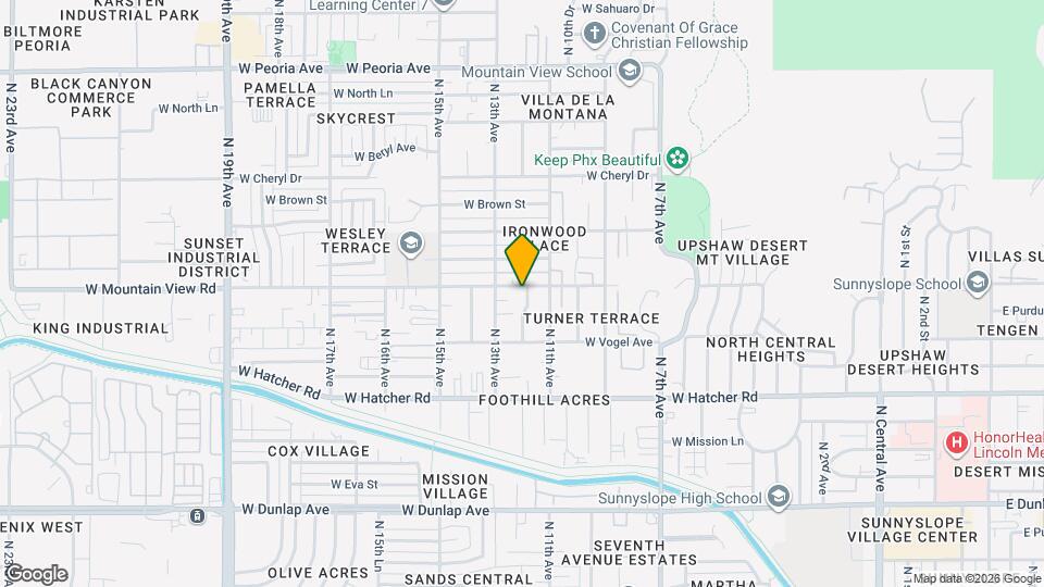 9648 N 12th Ave Map and Location Details