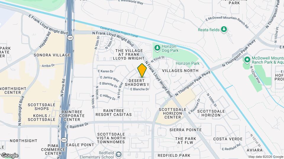 9321 E Caribbean Ln Map and Location Details