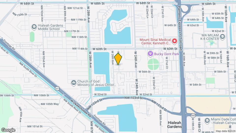 5694 W 25th Ct Map and Location Details