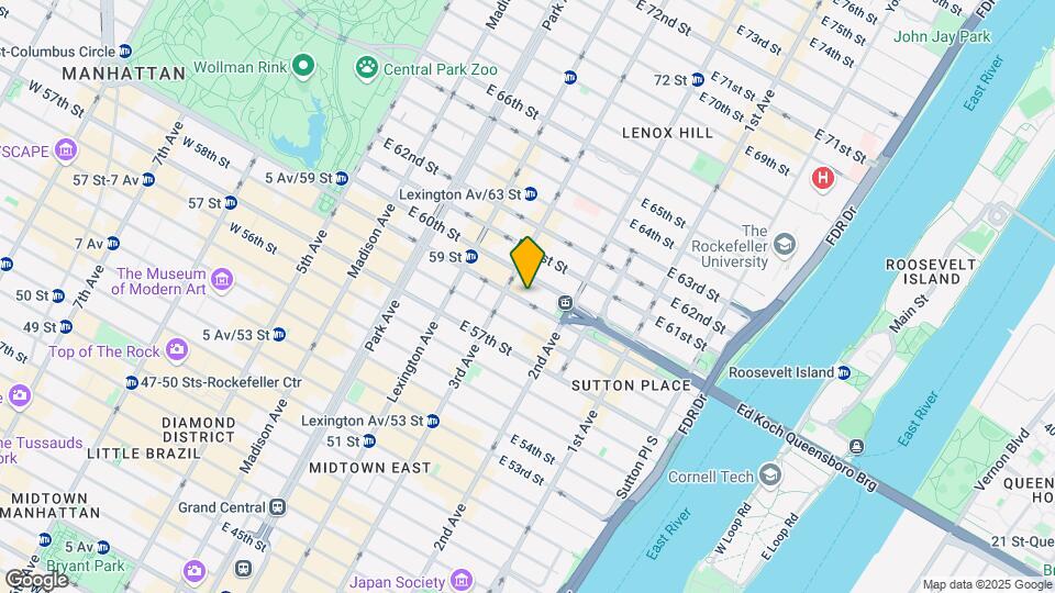 215 E 59th St Map and Location Details
