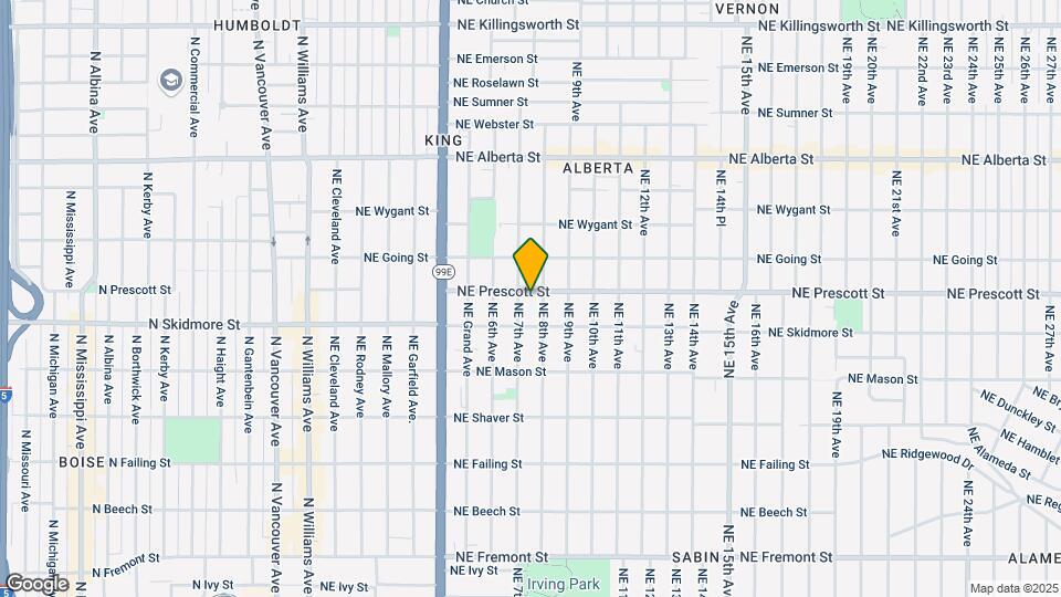 722 NE Prescott St Map and Location Details