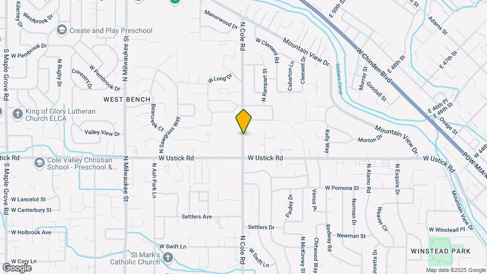 3322 N Cole Rd-Unit -102 Map and Location Details