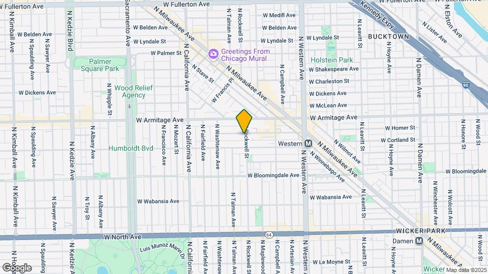 1922 N Rockwell St Map and Location Details