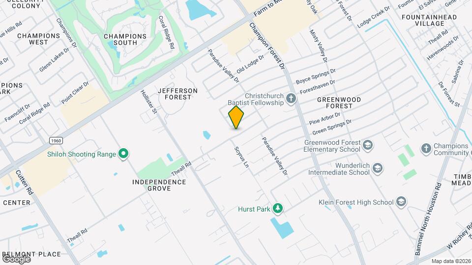 5938 Theall Rd Map and Location Details