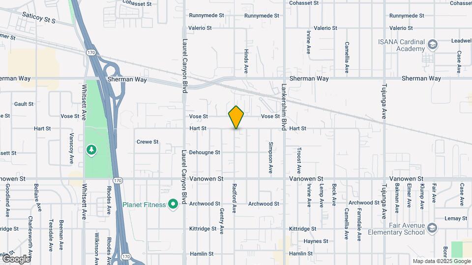 6944 Radford Ave Map and Location Details