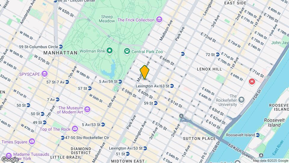 40 E 62nd St Map and Location Details