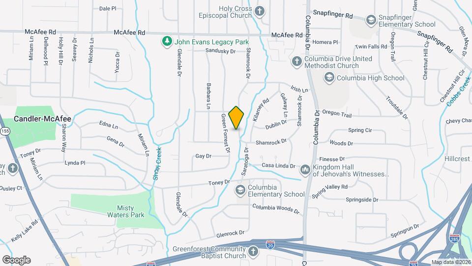 2223 Shamrock Dr Map and Location Details