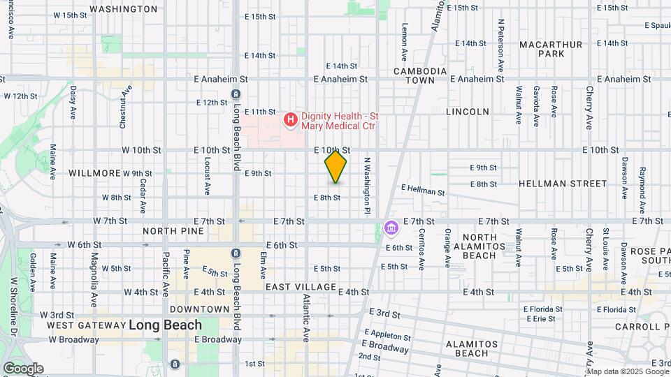 820 Lime Ave Map and Location Details