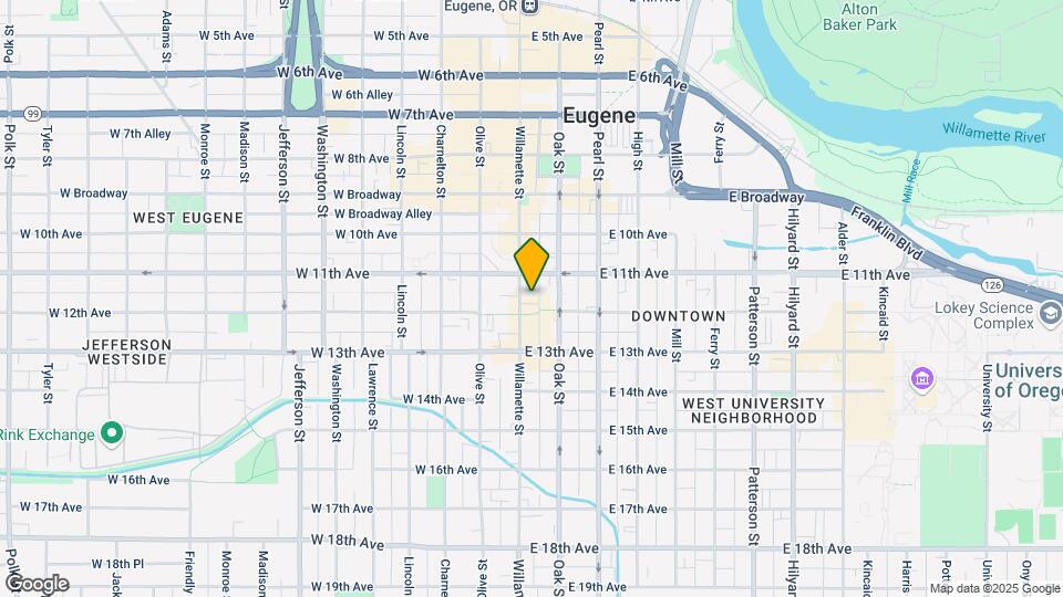 1165 Willamette St Map and Location Details