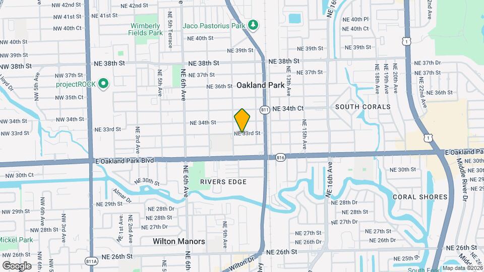 1036 NE 33rd St Map and Location Details