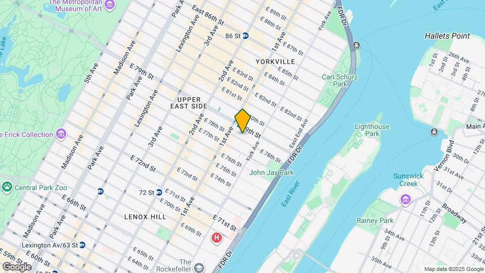 417 E 78th St Map and Location Details