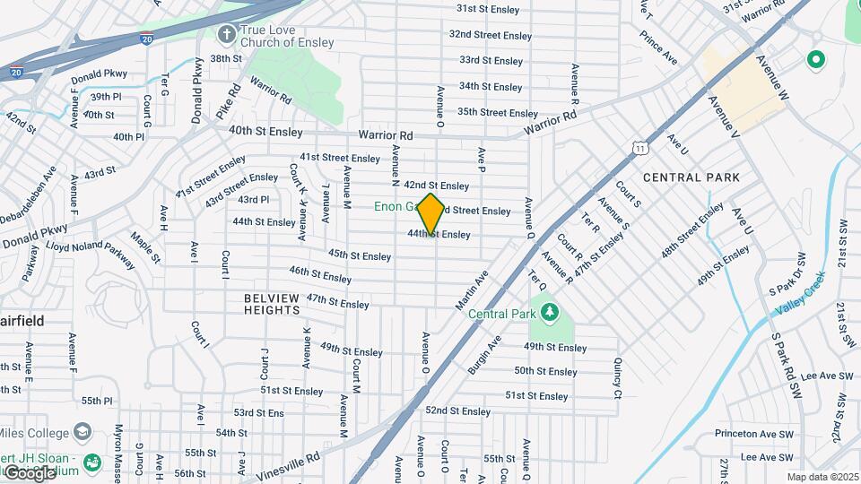 1437 44th St Ensley Map and Location Details
