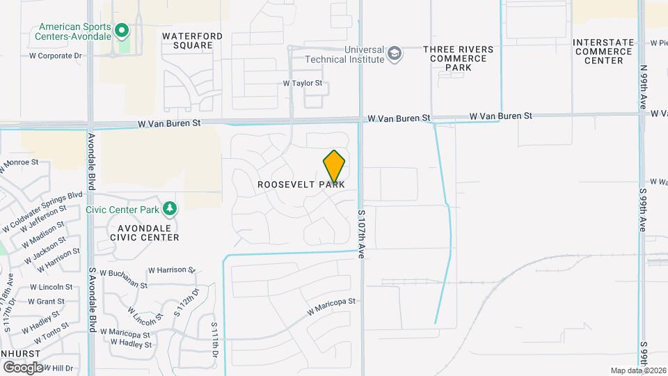10775 W Washington St Map and Location Details