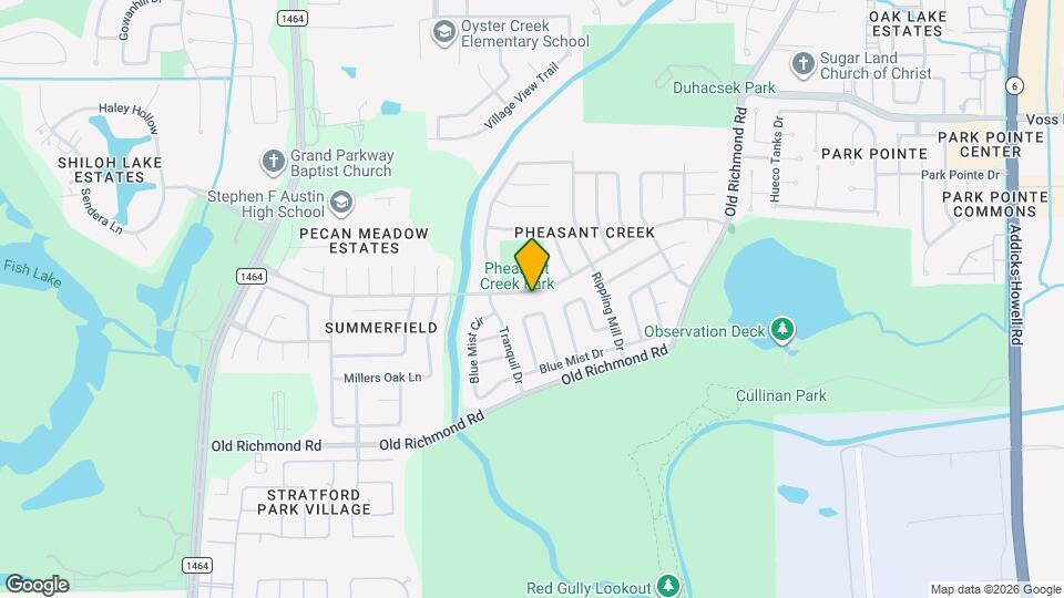 2827 Pheasant Creek Dr Mapa y Detalles de la Ubicación