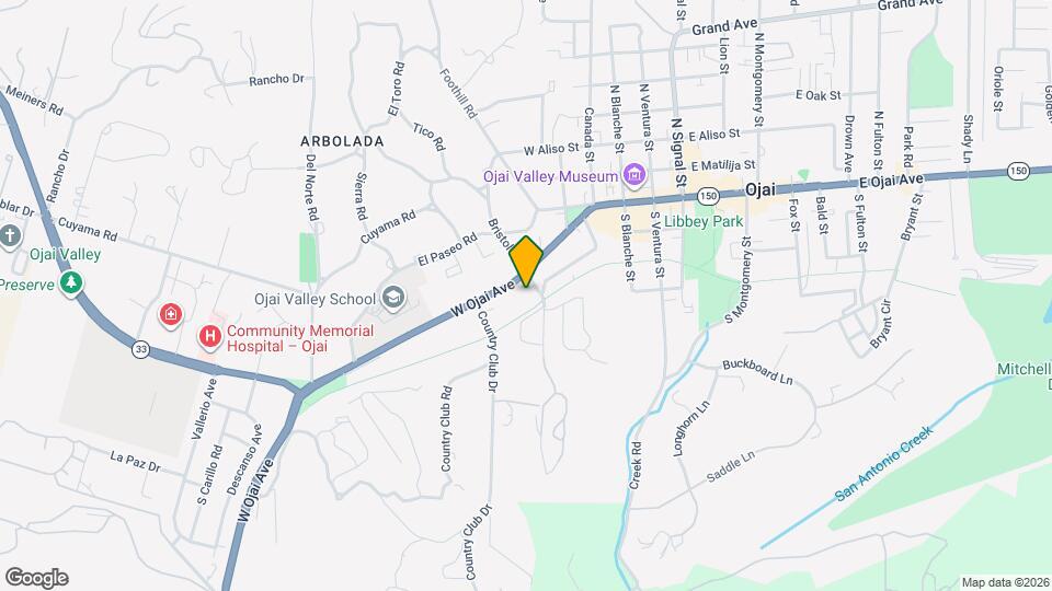 605 W Ojai Ave Map and Location Details