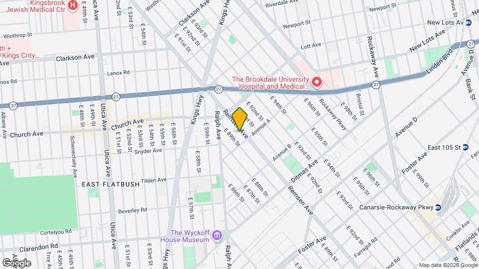 626 Remsen Ave Mapa y Detalles de la Ubicación