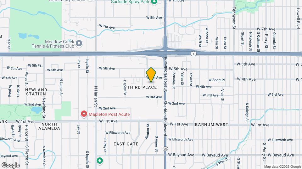 5345 W 3rd Pl Map and Location Details