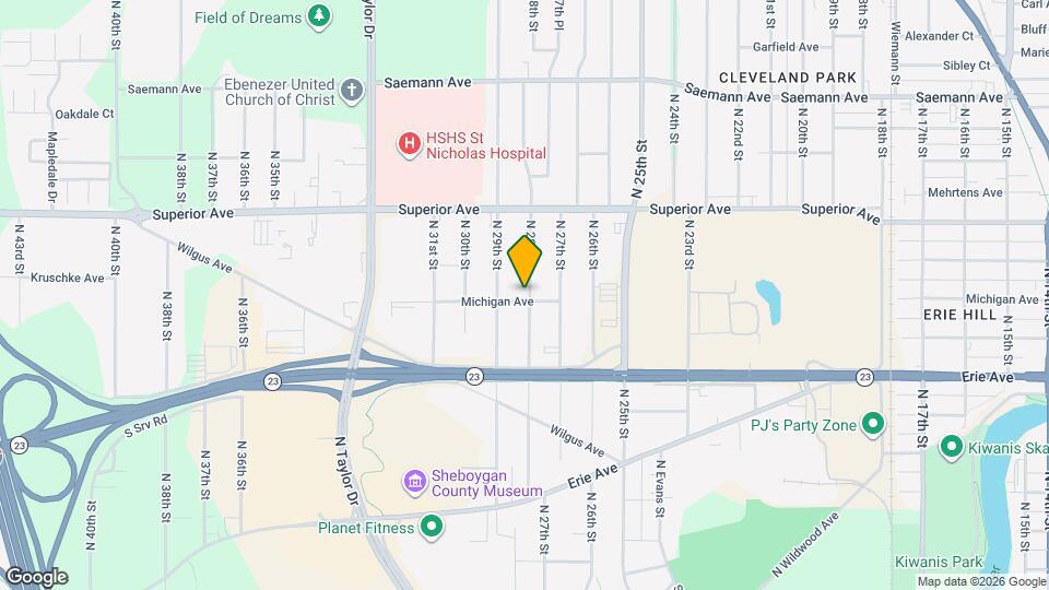 1306 N 28th St Map and Location Details