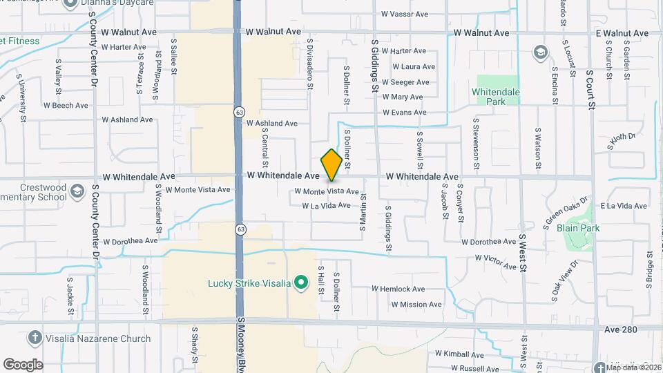 1522 W Monte Vista Ave Map and Location Details