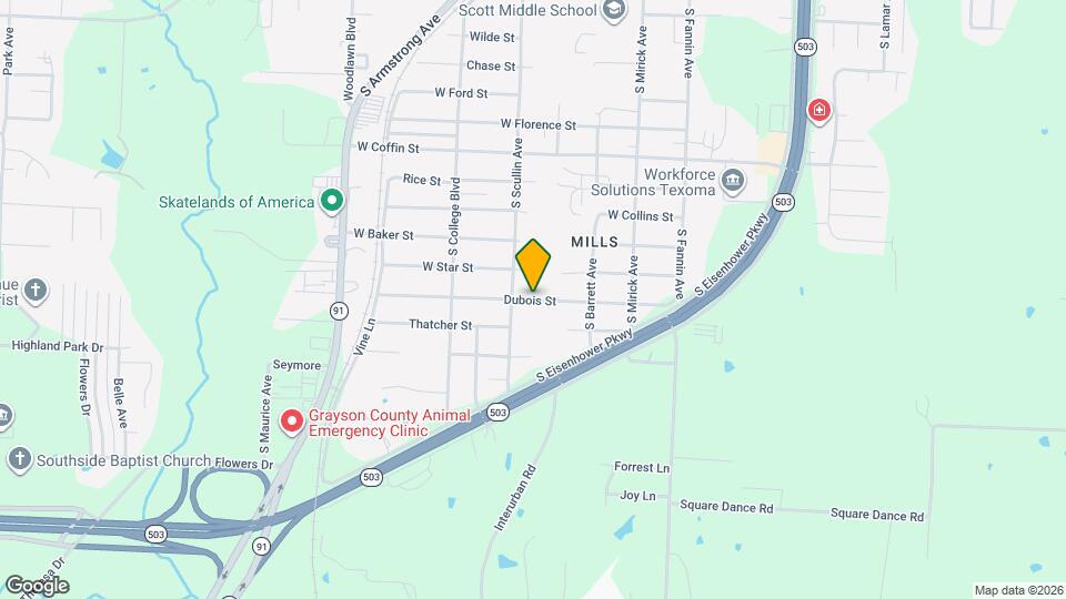 820 Dubois St Map and Location Details