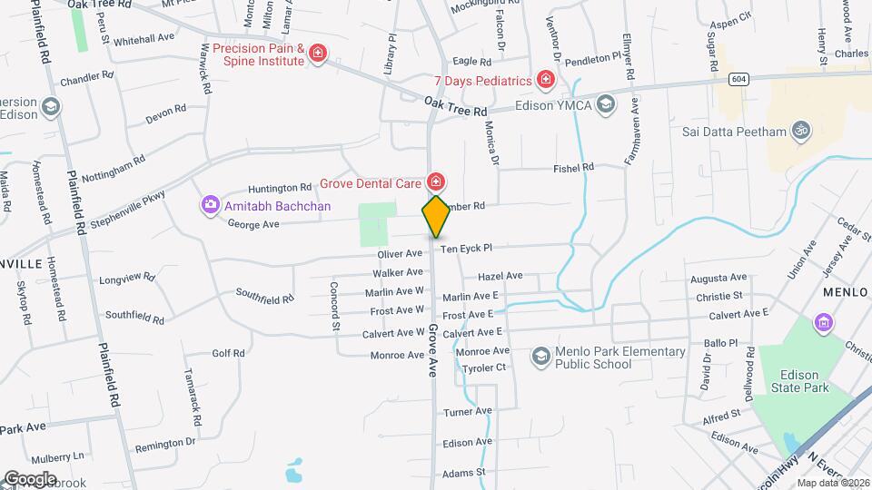 628 Grove Ave Map and Location Details