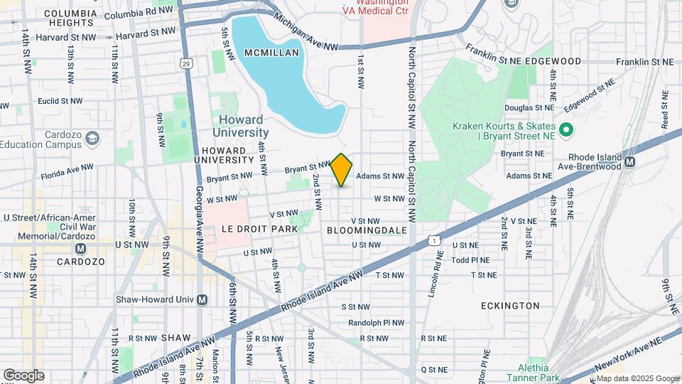 2207 Flagler Pl NW, Unit #1: 4bd/2.5ba Map and Location Details