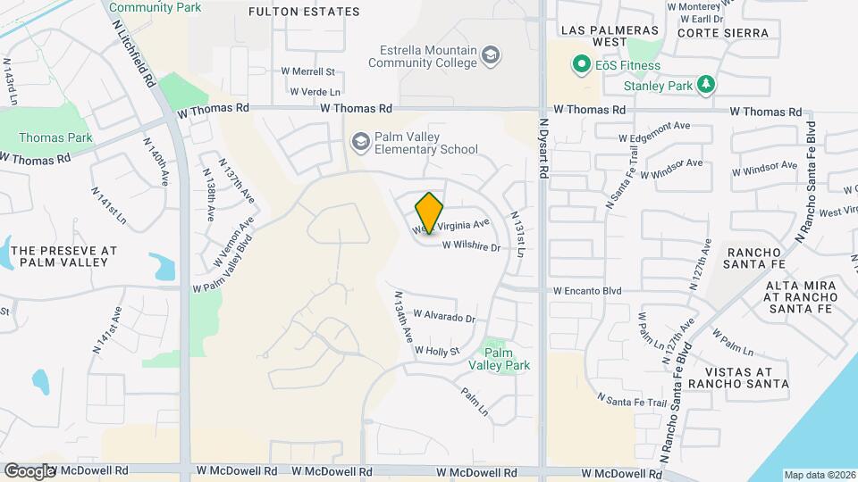 13364 W Wilshire Dr Map and Location Details