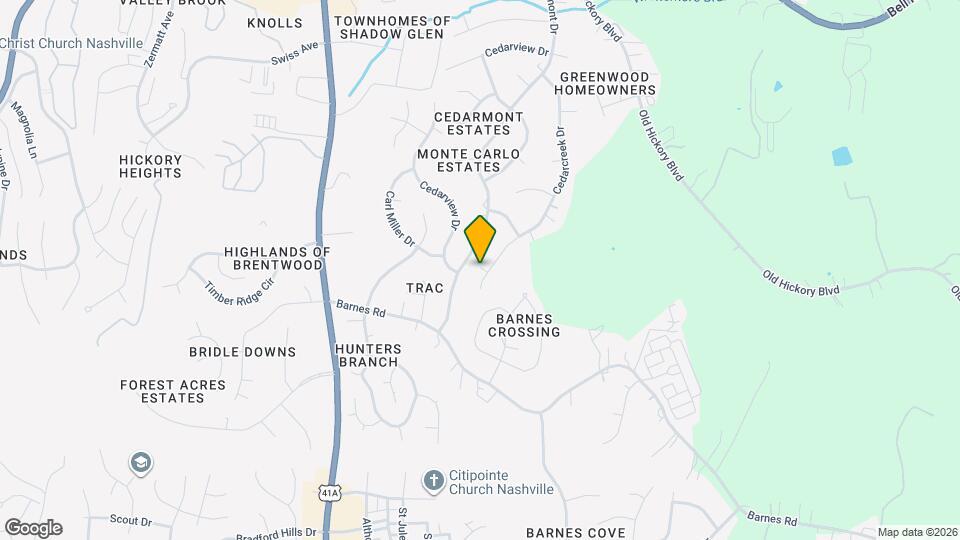 329 Cedarcreek Dr, Unit A Mapa y Detalles de la Ubicación