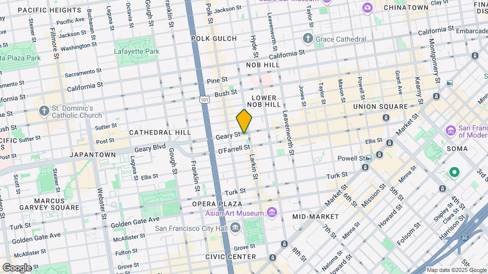 925 Geary Street Map and Location Details
